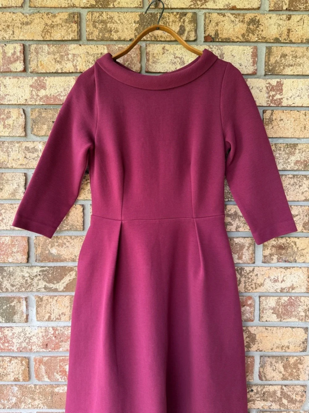 Boden Violet Ottoman Dress Women’s Size 6 Regular Ruby Color Pockets Beautiful! - Picture 3 of 11